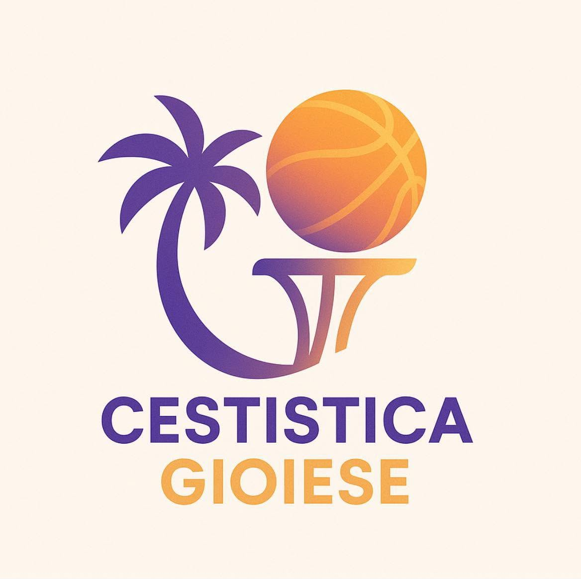 Marchio della Cestistica Gioiese: palma stilizzata e pallone da basket